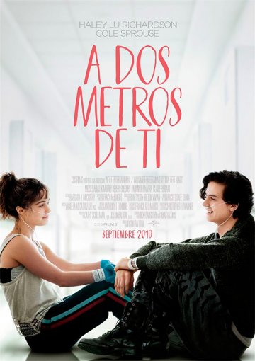 imagen del cartel de la película A Dos Metros de ti que se estrenará esta semana